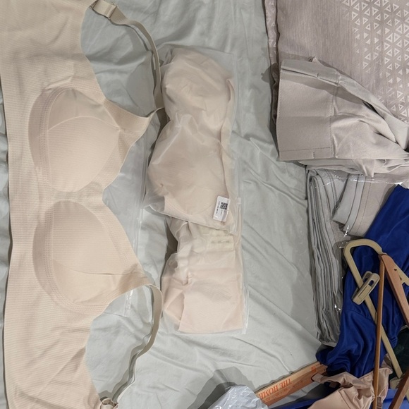 Other - Seamless Cream Bras 34B bundle of 3 NEW